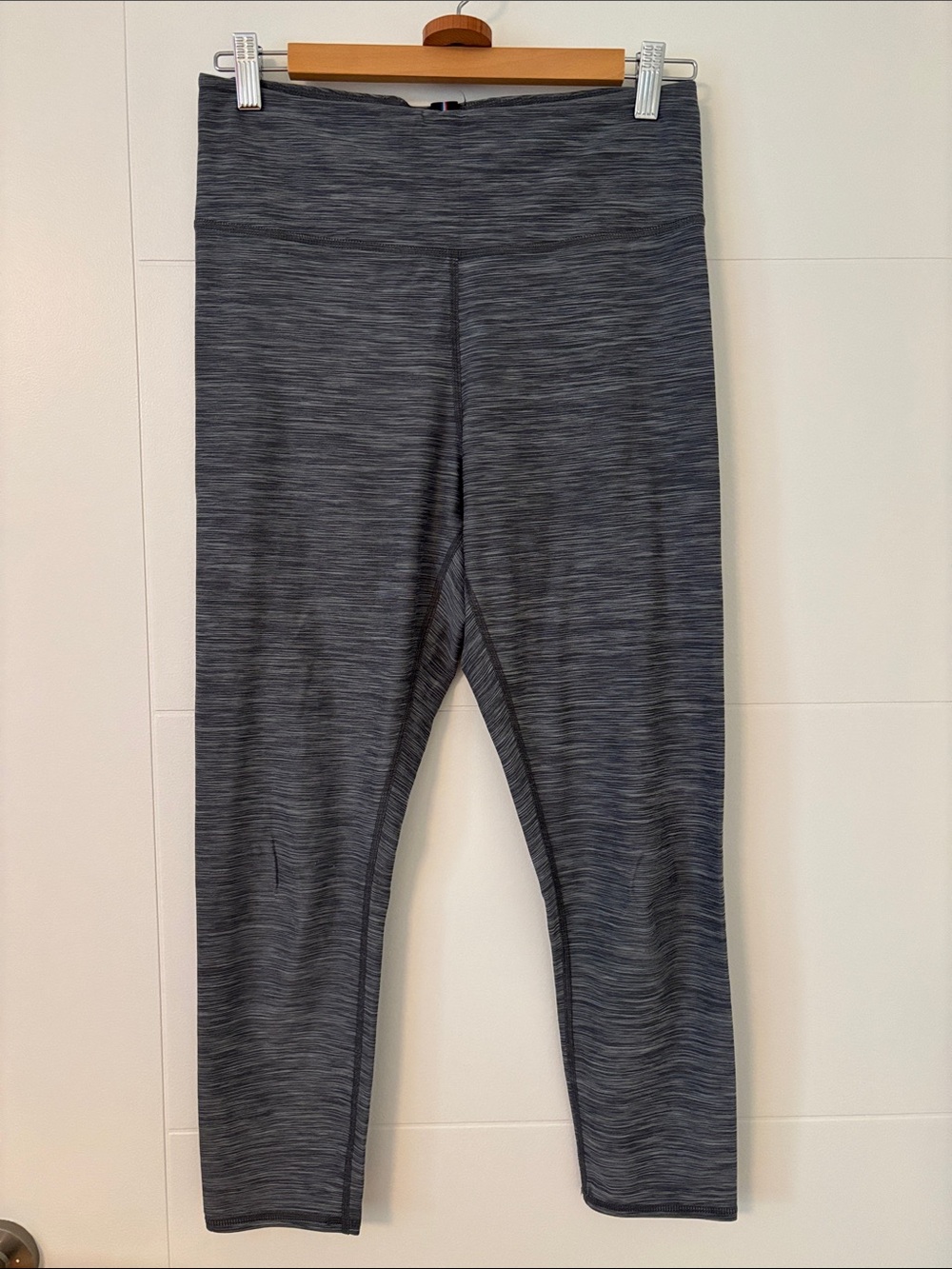 Women's Grey Space-Dye High-Rise Leggings